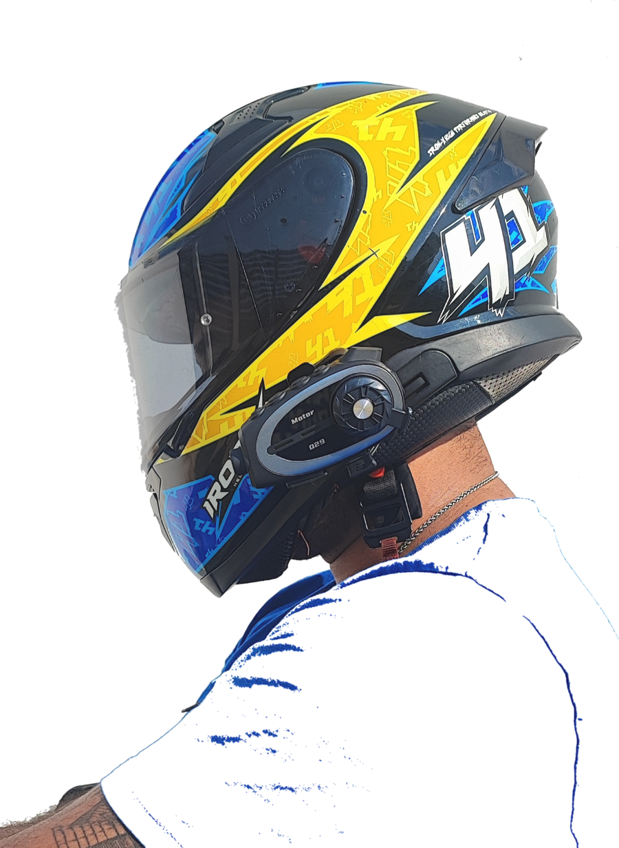 Casco con intercomunicador